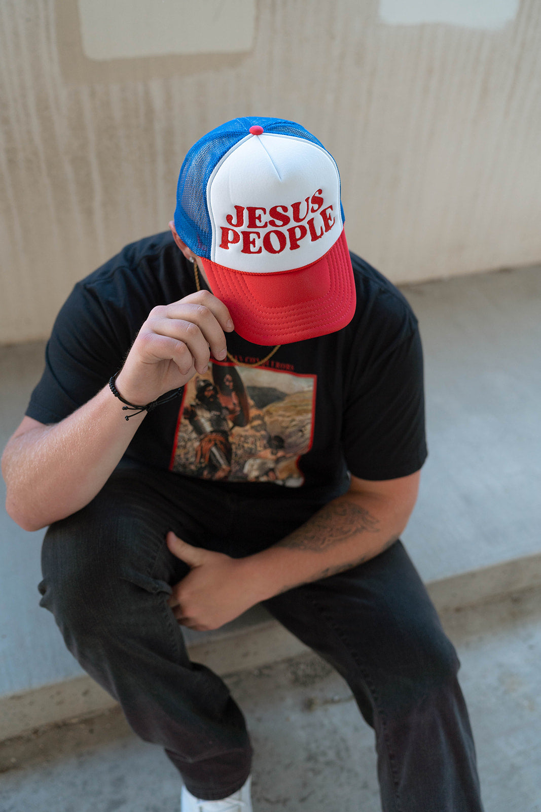 Jesus People Trucker Hat (Red)